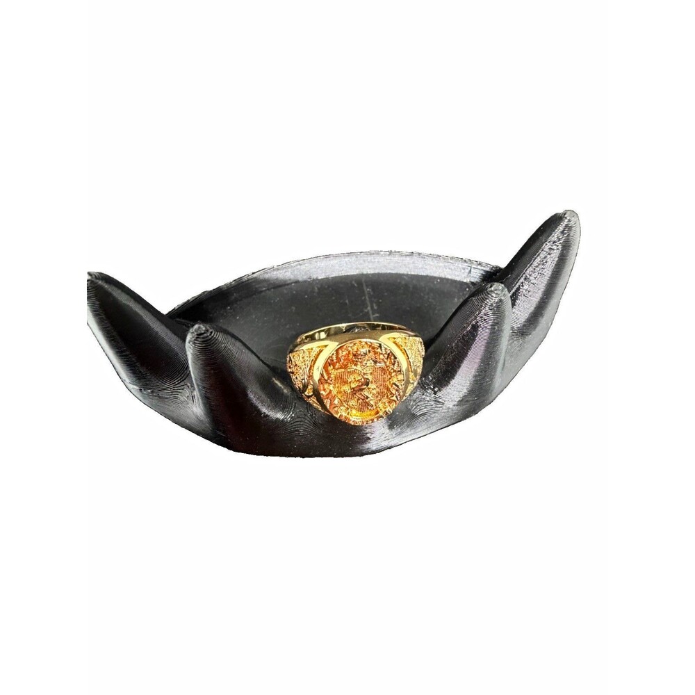 Gold Tone Band Ring Round Orange Amber Stone 1 Gemstone Size 12